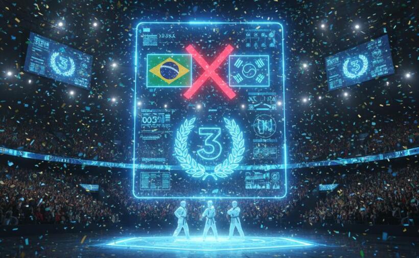 브라질, 한국에 승리하며 세계 태권도 3관왕 달성